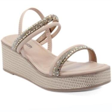 Imagem de Sandália Anabela Mississipi Strass Feminino-Feminino