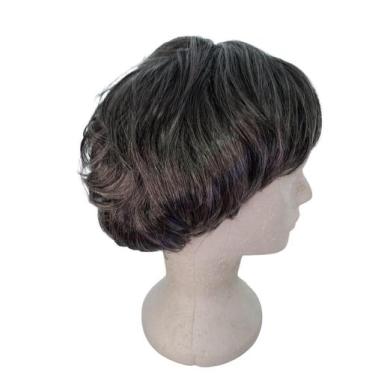 Imagem de Peruca Sintética Grisalha Escura Curta Feminina/ Masculina - Lynx Prod