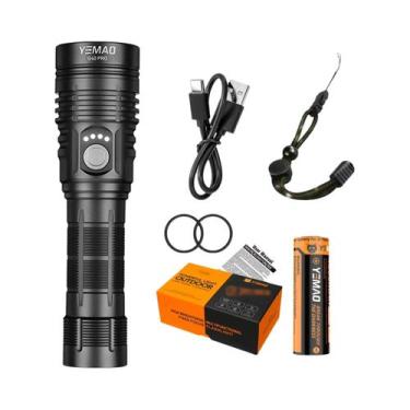 Imagem de Lanterna Tática Recarregável Com Bateria 21700, USB-C, 2800Lm, LED, IP