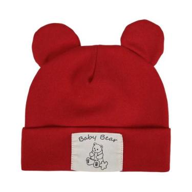 Imagem de Toucas Turbante Com Orelhas De Urso Para Bebês Em Cashmere Sintético P