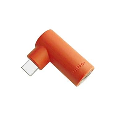 Imagem de Naubluvo Adaptador DC8020 para USB-C ângulo reto de 90 graus, conector fêmea DC8020 para USB-C macho, compatível com estação de energia portátil Jackery Explorer 100 Plus, 240 v2, 300, 300 Plus