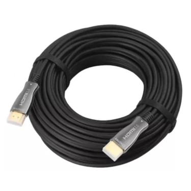 Imagem de Cabo Hdmi 2.0 4K 60hz Fibra Óptica 20 Mts Full Hd Para HDTV, PS5, PC - 20 Metros