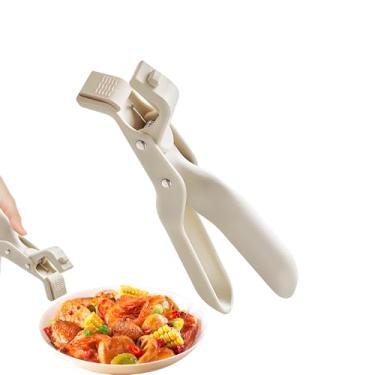 Imagem de Pinça para placa quente, utensílio de cozinha antiderrapante, suporte de tigela de micro-ondas de 19 cm, para manuseio de panelas, levantamento de panelas, acampamento ao ar livre, festas de fim de