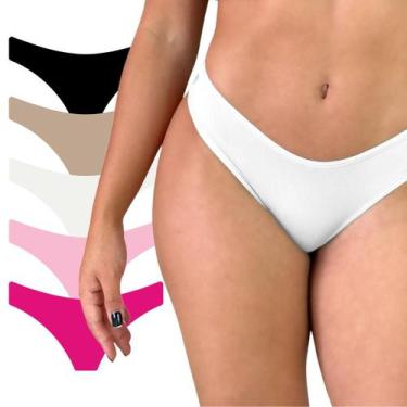 Imagem de Kit 6 Calcinhas de Cotton Algodão Feminina Respirável Rupee, Multi, M