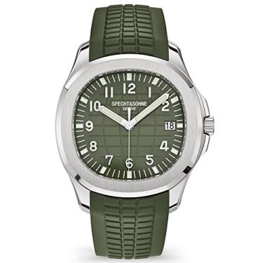 Imagem de Relógios masculinos Specht & Söhne Japão Miyota 8215 Movimento Sport Movt Clássico Automático Mecânico Relógio de Pulso Masculino Pulseira de Borracha Impermeável 40 mm, Verde, Casual e moderno
