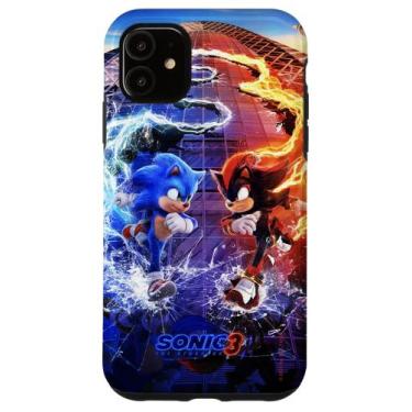 Imagem de Capa para iPhone 11 Sonic The Hedgehog 3 Sonic vs Shadow