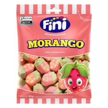 Imagem de Marshmallow Sabor Morango 80g Fini