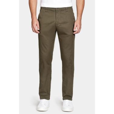 Imagem de Calça Aramis Chino Slim Maquinetada Verde Militar-Masculino