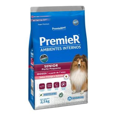 Imagem de Ração Seca Premier Ambientes Internos Senior Frango E Salmão Para Cães