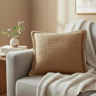 Imagem de Almofada Decorativa Karsten 100% Algodão com Enchimento, Salmão