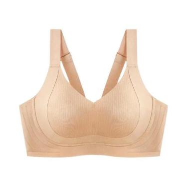 Imagem de Sutiã Sem Costura De Tamanho Grande Para Mulheres, Estilo Fino, Sem Fi