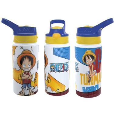 Imagem de Garrafa Personalizada One Piece Volta ás Aulas Bico Silicone Infantil 