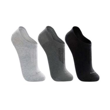 Imagem de Meia Lupo 03225 Sport Kit C/3 Pares Meia Curta, Branco, Cinza, Preto, 