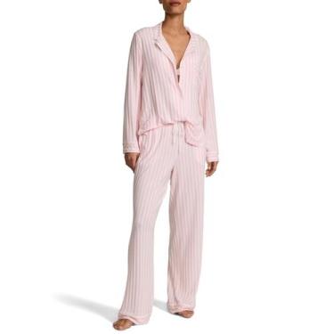 Imagem de Conjunto de Pijama Victoria's Secret Modal Camisa de Manga Larga y Pan