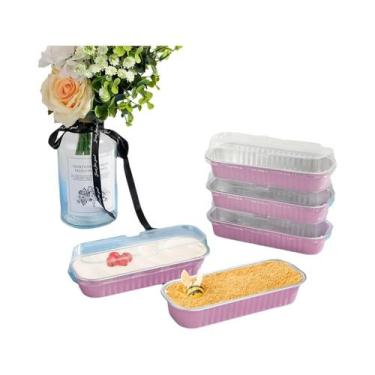 Imagem de Pacote Com 30 Formas Retangulares De Alumínio Para Pão E Bolo, 6.8oz, 