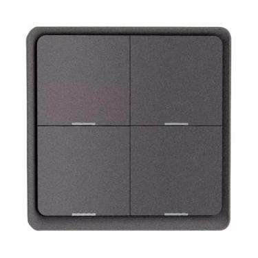 Imagem de Interruptor Inteligente Sem Fio Tuya ZigBee De 4 Canais MOES Com 12 Ce