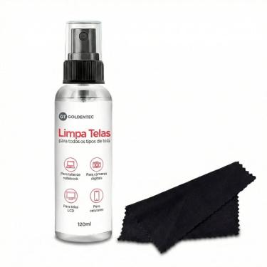 Imagem de Spray Limpa Tela Goldentec - 120ml - com Flanela - Para Limpeza de Notebook, TVs e Monitores