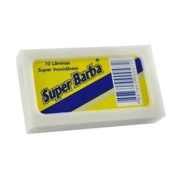 Imagem de Lâmina de Barbear Super Barba Platinum - 10 Unidades de Aço Inoxidável