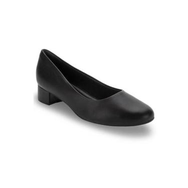 Imagem de Sapato Feminino Piccadilly Salto Baixo Conforto 140110 Preto, 35, Pret