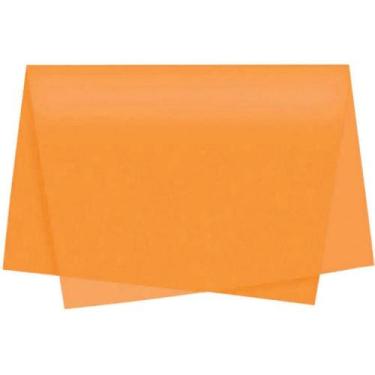 Imagem de Papel Folha de Seda Laranja 48X60CM 20G Pacote com 100 - VMP