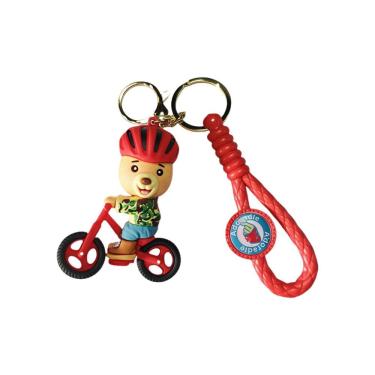Imagem de Chaveiro Cute Bear Bicycle Cartoon Bike Chaveiro Charm