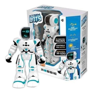 Imagem de Robô Hi-Tech Robbie Xtrem Bots Controle Remoto - 50 Ações  Led Facial 20 expressões , C...