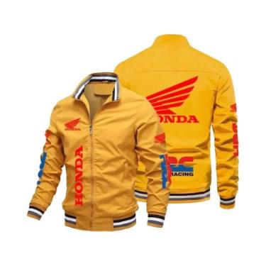 Imagem de Jaqueta Bomber Masculina Para Motocicleta Honda Moto 2025 Com Estampa 
