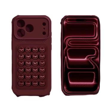 Imagem de Capa De Silicone Sólido Com Suporte De Sucção Para iPhone 16 15 14 pro