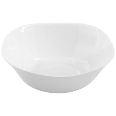 Imagem de Kit 2 Saladeiras Tigelas 20cm Branca 1 Litro Opalina De Vidro - Gici C