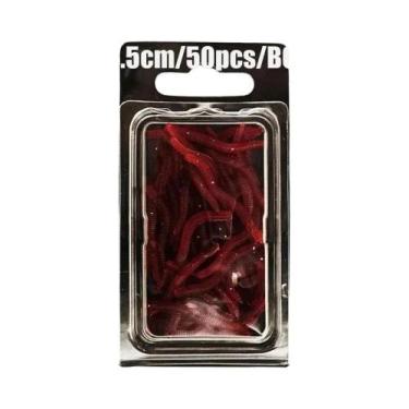 Imagem de Isca Artificial De Minhoca Vermelha Realista Com Cheiro De Peixe Para 