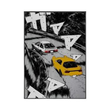 Imagem de Pôster De Arte HD Do Anime Initial D, Decoração De Parede Adesiva À Pr