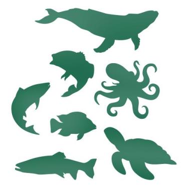 Imagem de Adesivo Vinílico Animais Marinhos Lavável Fácil de Aplicar _ Quarto In