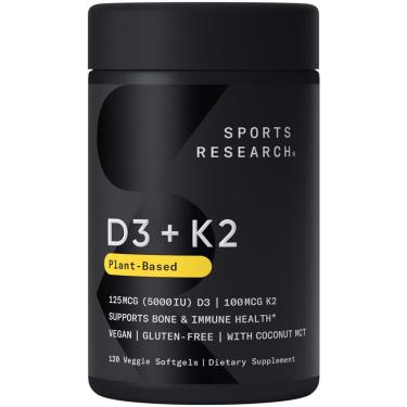 Imagem de Suplemento Sports Research Vitamina D3 5000Iu Com K2 120 Softg-Unissex