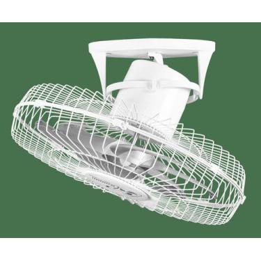 Imagem de Ventilador De Teto 360 Oscilante 50cm Bivolt Venti-delta, BRANCO AÇO