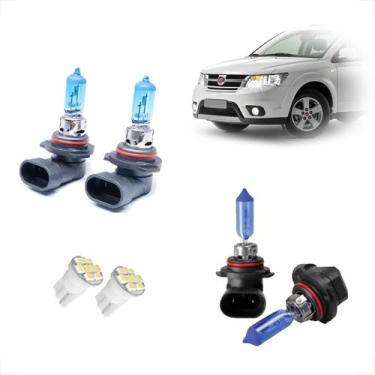 Imagem de Kit de  lâmpada Halógena Super Branca Farol Alto H11 e Baixo HB3 Freem