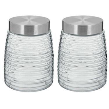 Imagem de KIT 2 POTE MANTIMENTOS HOME&CO COM TAMPA VIDRO 1,2L 16x12x12