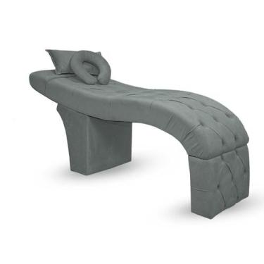 Imagem de Maca Estética Bela Para Extensão De Cílios Veludo Grafite - SOFA STORE