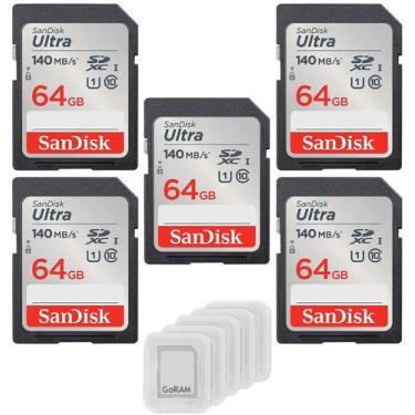 Imagem de Cartão de Memória Sandisk Ultra 64GB SDXC 140MB/s Classe 10