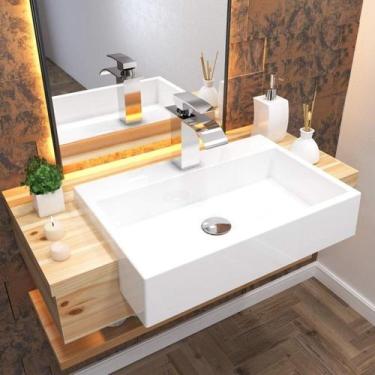 Imagem de Kit 2 Cubas de Semi Encaixe para Banheiro Xrt550 Retangular Compace