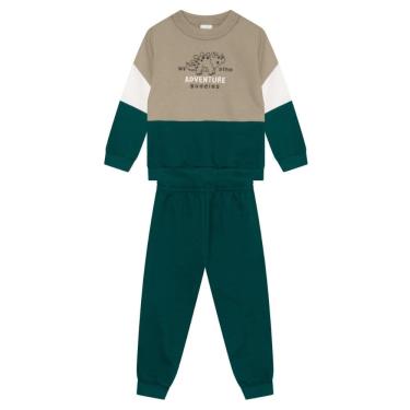 Imagem de Conjunto infantil menino em moletinho de dinossauro Brandili