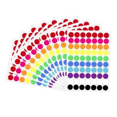 Imagem de Adesivos MTRSOCHO 700 peças, pontos redondos coloridos de 1,9 cm para 
