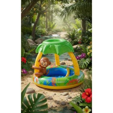Imagem de Piscina Infantil Coberta C/ Macaco Divertida 102cm - Congratulations S