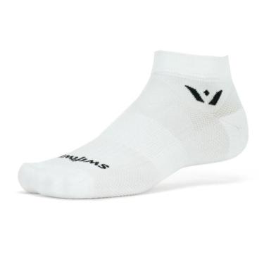 Imagem de Meia de Compressão Swiftwick Cano Baixo Aspire Branca, XL
