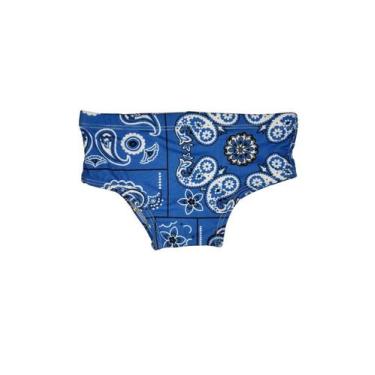 Imagem de Sunga Larga - Bandana Azul e Branca - Banho Maria, 14