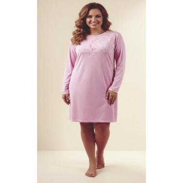 Imagem de CAMISOLA SENHORA MANGA LONGA PLUS SIZE COM PALA Nº 50 AO 54 - Formosa,