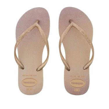 Imagem de Chinelo Havaianas Slim Gloss Dourado