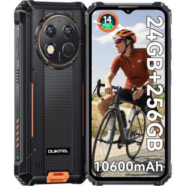 Imagem de Celular Indestrutível Oukitel G1 24gb Ram 256gb 10600mah Nfc, Laranja,