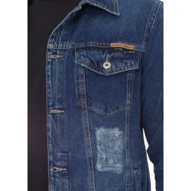 Imagem de Jaqueta Masculina Jeans Basica  Jaqueta Tradicional - Black jeans, GG