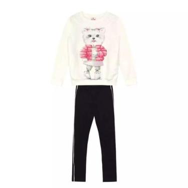 Imagem de Conjunto Infantil Feminino Moletom Cachorrinha Brandili - Brandlli, Of