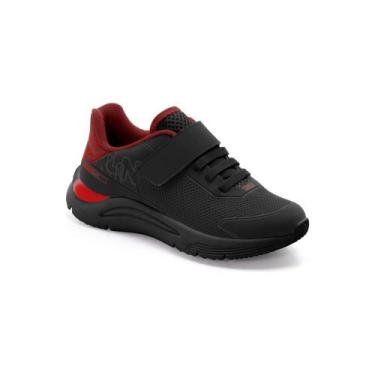 Imagem de Tênis Infantil Masculino Klin 480.031, Preto, Vermelho, 34